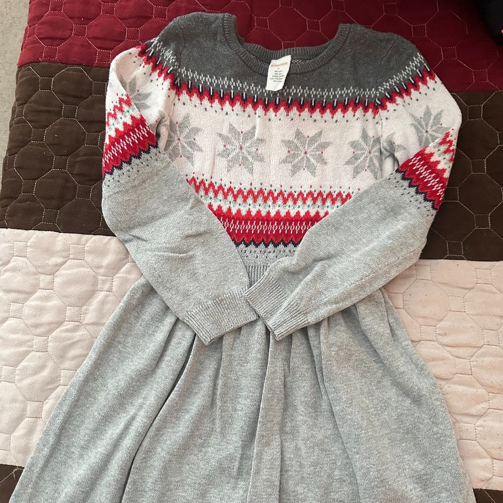 Girls Gymboree Holiday Sweater Dress- size 6